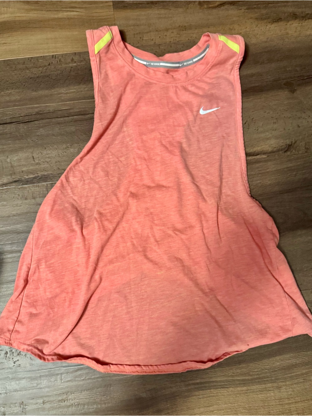 Nike Coral Performance Tank with White Swoosh